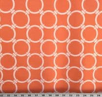 Premier Prints Linked Apache Orange / Macon Fabric