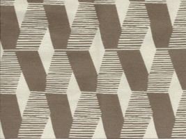 Oakley Mocha Geometric Upholstery Fabric - ships separately