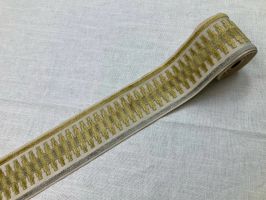 Giselle Gold Drapery Border Trim Tape 3 1/2