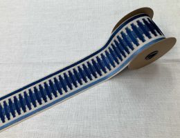 Giselle Navy Drapery Border Trim Tape 3 1/2