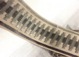 Giselle Silver Drapery Border Trim Tape 3 1/2