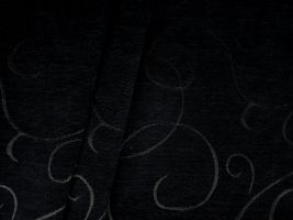 Katz Kaitn Black Textured Velvet Upholstery Fabric - ships separately