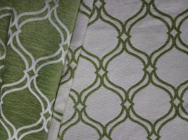 Lattice Green Upholstery Fabric - ships separately