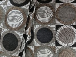 Patchwork Pewter Upholstery Fabric - ships separately