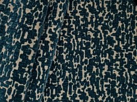 Tempo Rave Teal Texture Chenille Upholstery Fabric