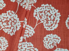 Robert Allen Crypton Toile Stems Coral Drapery / Upholstery Fabric