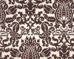 Amsterdam Chocolate / White Slub Fabric