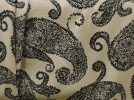 Duchess Black / Tan 936 Linen Blend Drapery Fabric by Covington