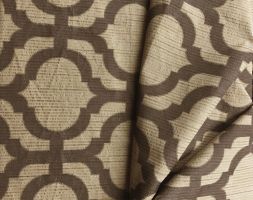 Georgesco Brown Ogee Upholstery Fabric - ships separately