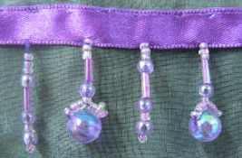 Bugle Bead Trim - Purple 1