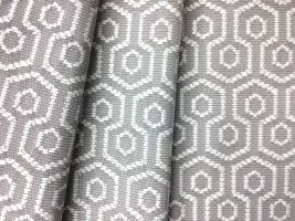 Hexagon Natural Upholstery Fabric- ships separately