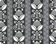 Malibu Black / White Fabric