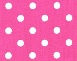 Polka Dot Candy Pink / White Fabric