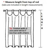 Custom Drapery Panel - Scalloped Top Tab Top