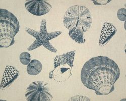 Shells Pacific / Natural Fabric