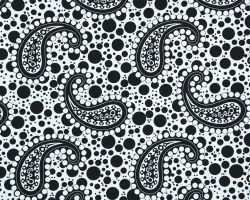 Spiral Black / White Fabric