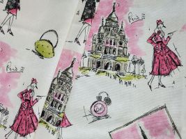 Waverly Tres Chic Black / Pink Drapery Fabric