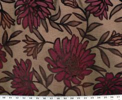 Montague Burgundy Fabric
