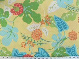 Baja Floral EMB Lemon Fabric - Indoor/Outdoor