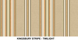 Kingsbury Stripe Twilight Fabric - Indoor/Outdoor