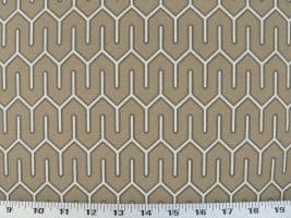 Mazescene Taupe Fabric - Indoor/Outdoor Fabric