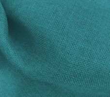 Vintage Linen / Burlap Turquoise Fabric
