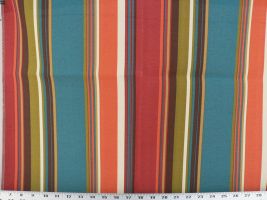 Westport Stripe Teal Fabric - Indoor / Outdoor