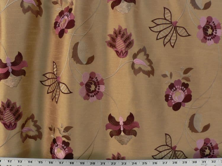 Silk Fabric Upholstery Fabric Outdoor Fabric Custom Print Fabric Apparel Fabric Garden Toile Floral in Dusty Grape Quilt Cotton