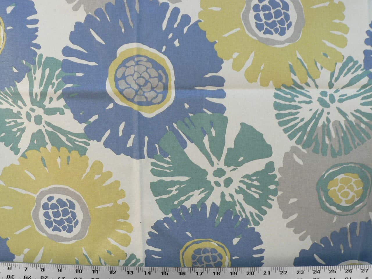 Apparel Fabric Custom Print Fabric In Full Bloom Floral in Ocean Blue Upholstery Fabric Outdoor Fabric Silk Fabric Quilt Cotton