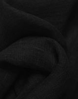 Pure Linen Killarney Black Fabric