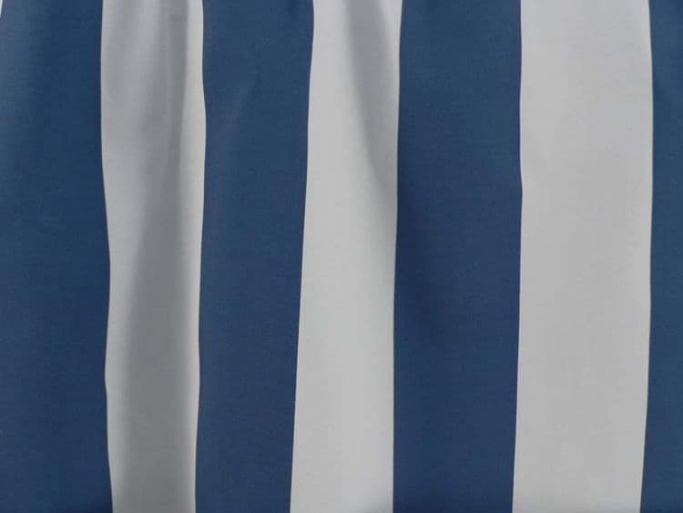 Terrasol Awning Stripe Navy White, Nautical Outdoor Fabric Uk