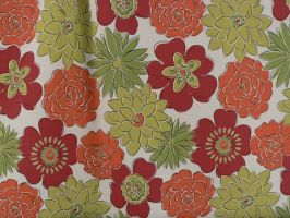 Terrasol Spring Splendor Orange Fabric - Indoor / Outdoor