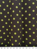 Polka Dot Chocolate / Chartreuse Fabric