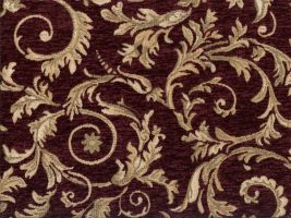 Saxon 4678 Scroll Crimson Fabric