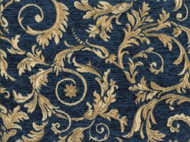 Saxon 4678 Scroll Navy Fabric - OUT OF STOCK
