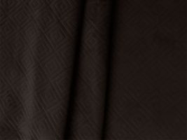 Brennan Plush Chocolate Velvet Matelasse Fabric - ships separately