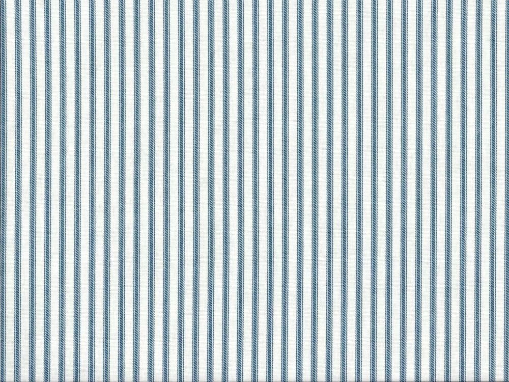 Olive Drapery Upholstery Fabric 100% Cotton 1/8" Ticking Stripe Ivory