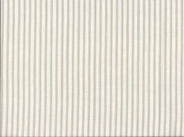 Farmhouse Ticking Stripe Fabric Beige / Ivory- Slightly Imperfect