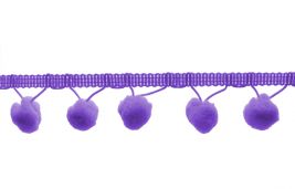 Pom Pom Fringe 1 1/4" - Lavender