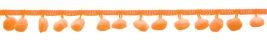 Mini Pom Pom Fringe 7/8"  - Tangerine