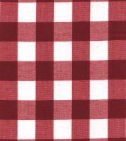 Berry Red Gingham Fabric - 1/8