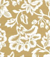 Flower Show Tan / White Fabric - Indoor/Outdoor