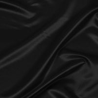 Bridal Satin - Black Fabric