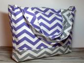 Purple/ Gray Beach Bag