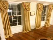Pleated Drapes with Bustle Swag overlay