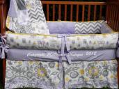 Lilac Hooty Crib Bedding