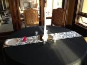 Table runners for wedding reception