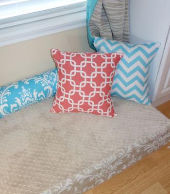 Pillows Coral and Girly Blue